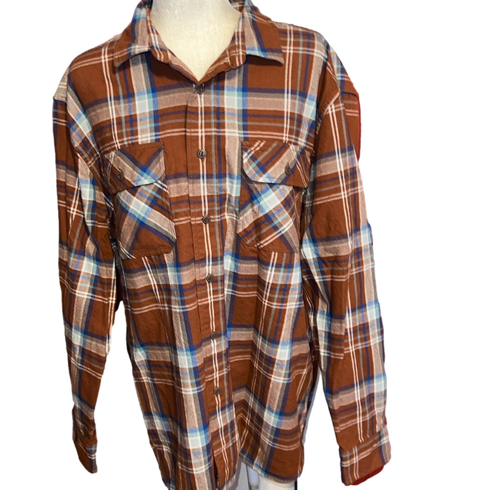 Men’s Pendleton Plaid Flannel Button Shirt XL